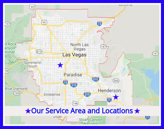 Refrigeration Repair Service Area Map Las Vegas